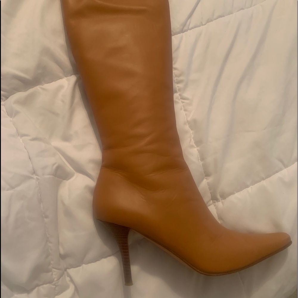 Isaac Mizrahi Camel soft leather boots 8.5